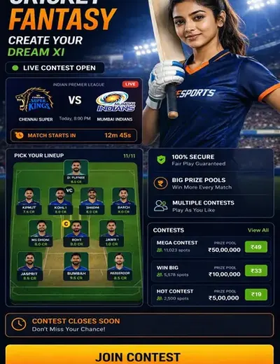 Bharat 786 (bharat matka 786) fantasy cricket & matchday visual 3